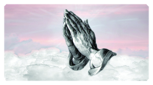 DSC700 103 PK Praying Hands Clouds Pink